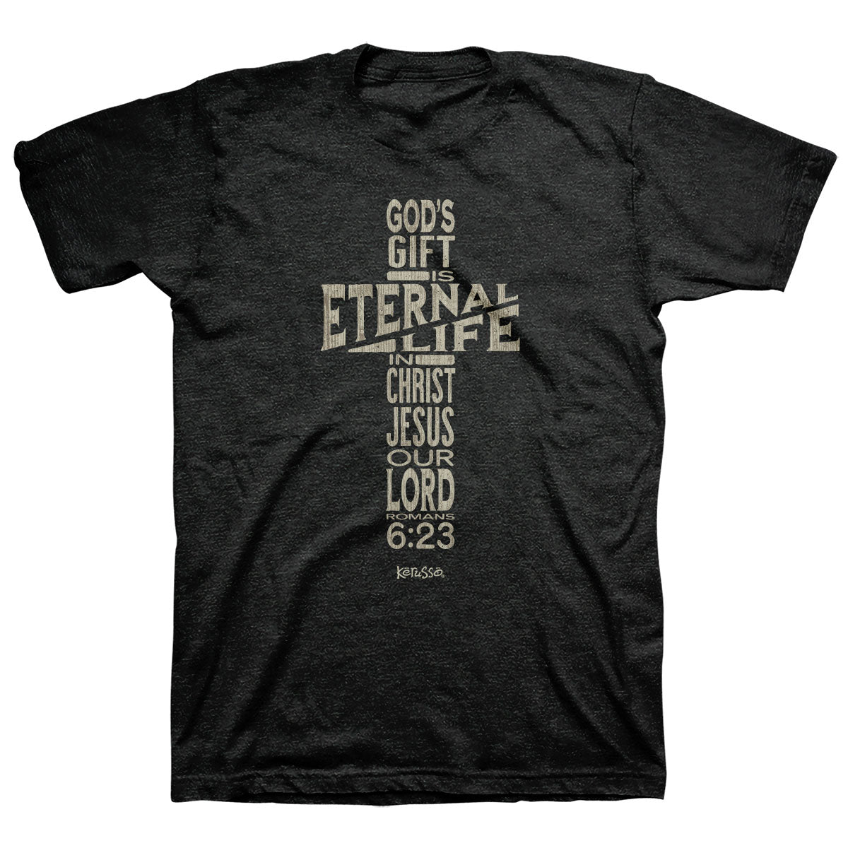 Kerusso Christian T-Shirt Eternal Life Cross