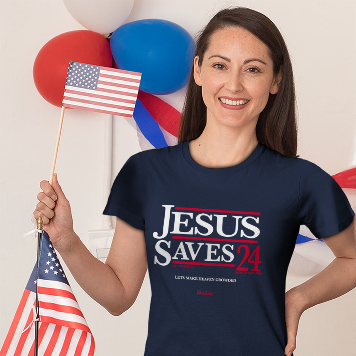 Kerusso Christian T-Shirt Jesus Saves '24