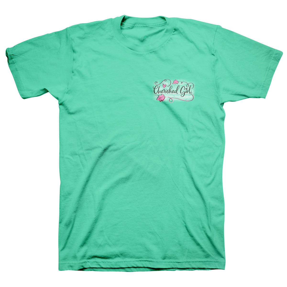 Cherished Girl Womens T-Shirt Amazing Grace Shiplap