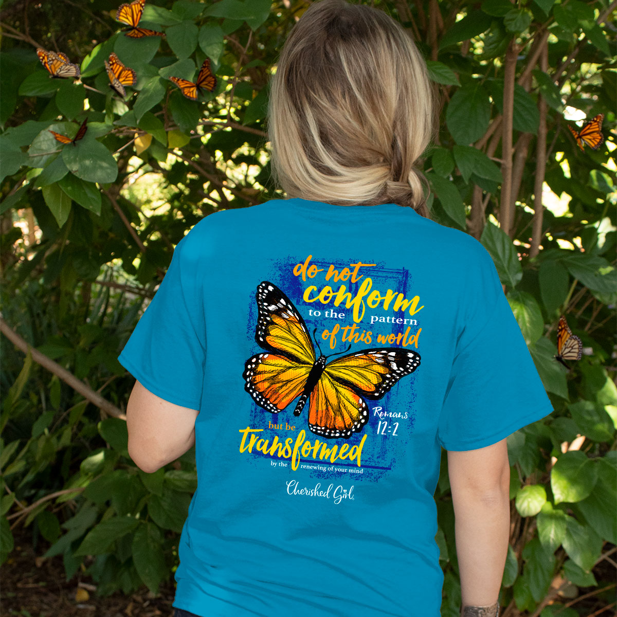 Cherished Girl Womens T-Shirt Transformed Butterfly