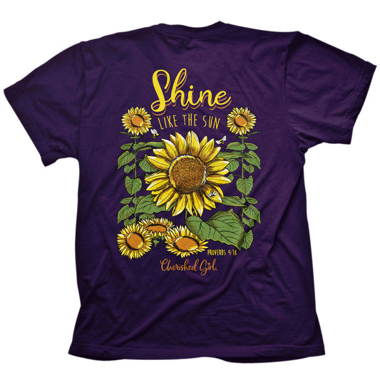 Cherished Girl Womens T-Shirt Shine Sunflower