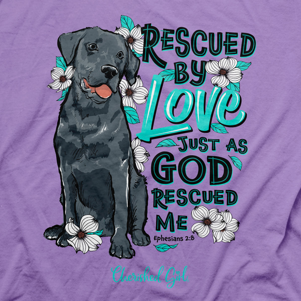 Cherished Girl Womens T-Shirt Rescued