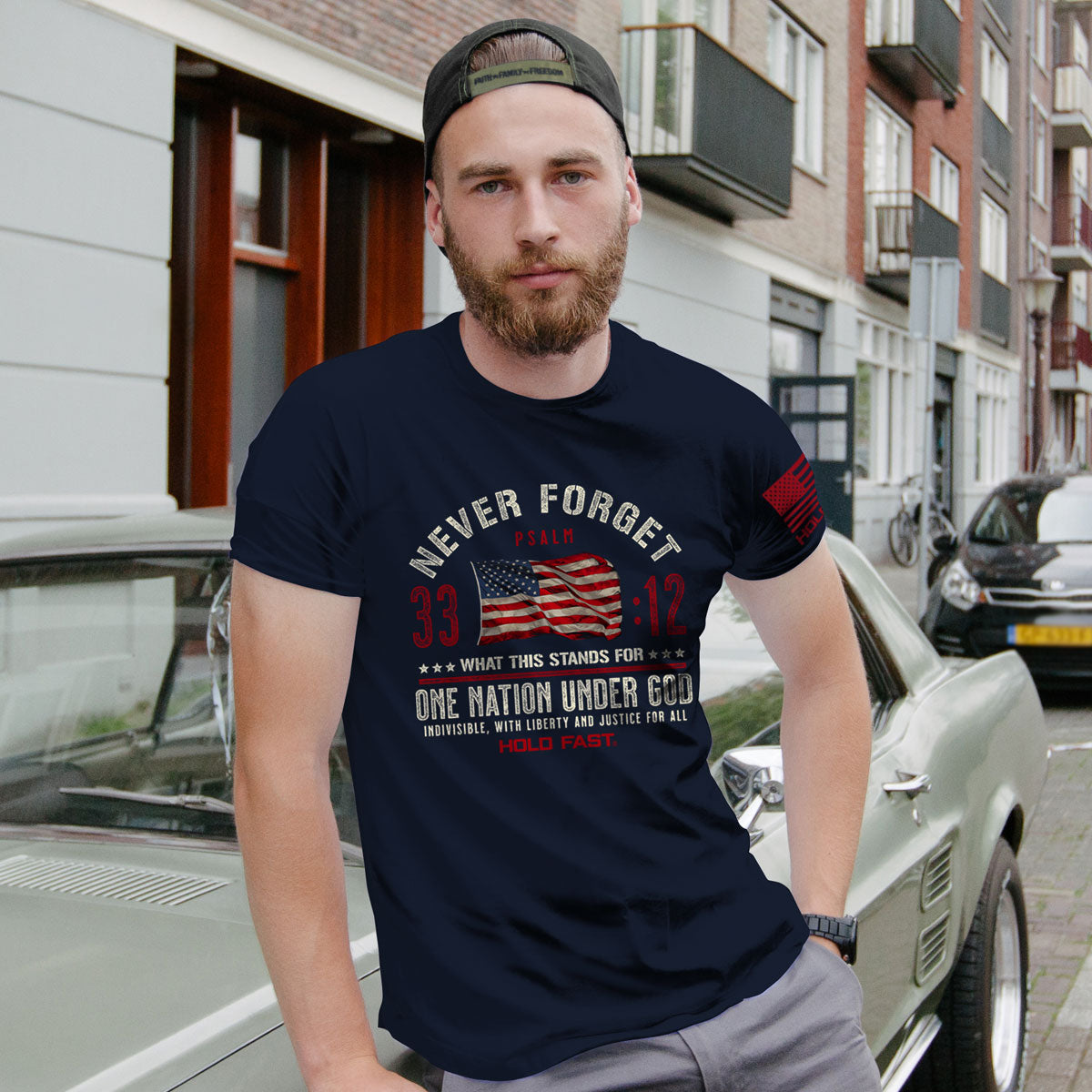 HOLD FAST Mens T-Shirt Never Forget