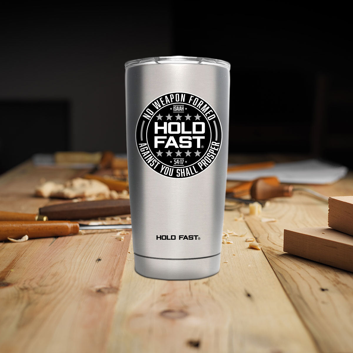 HOLD FAST 20 oz Stainless Steel Tumbler No Weapon