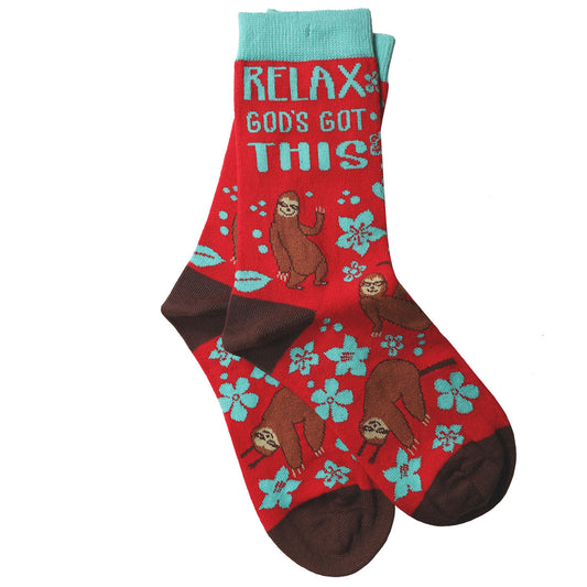 Bless My Sole Socks Relax Sloth